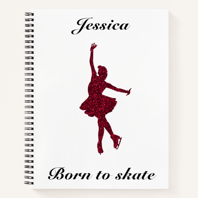 Girls Figure Skaten Notebook Notizbuch (Vorderseite)