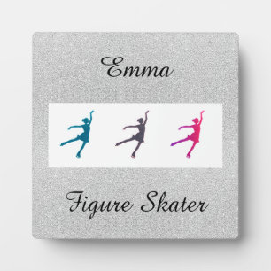 Girl's Figure Skating Tabletop Plaque with Easel Fotoplatte