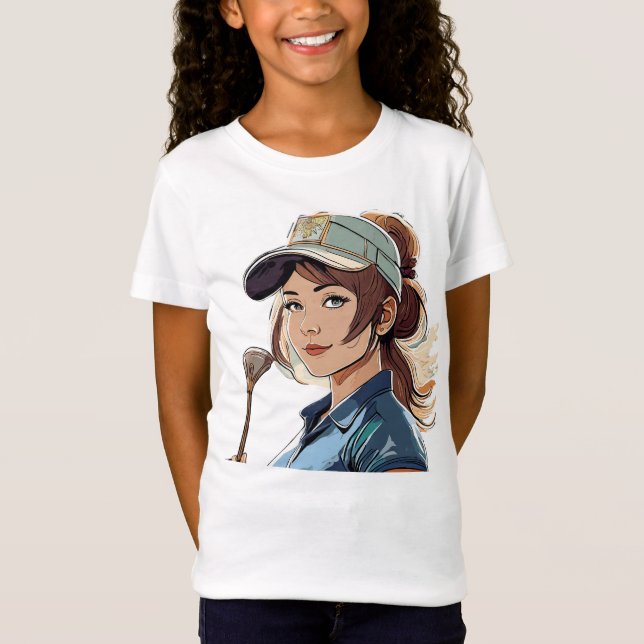 Girl's Fine Jersey Golf T - Shirt (Vorderseite)