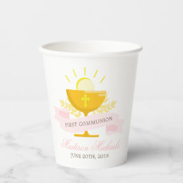 Girls First Heilige Kommunion Pappbecher