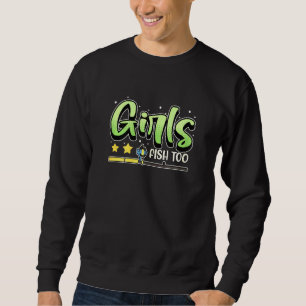 Girls Fischen zu Angeln Teen Fisherman Sister A Sweatshirt