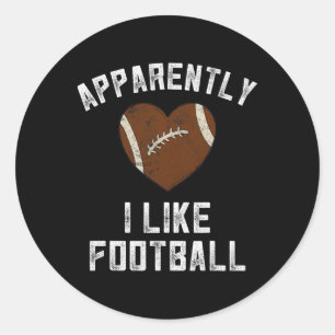 Girls Football Party Outfit Funny Football Stuff F Runder Aufkleber