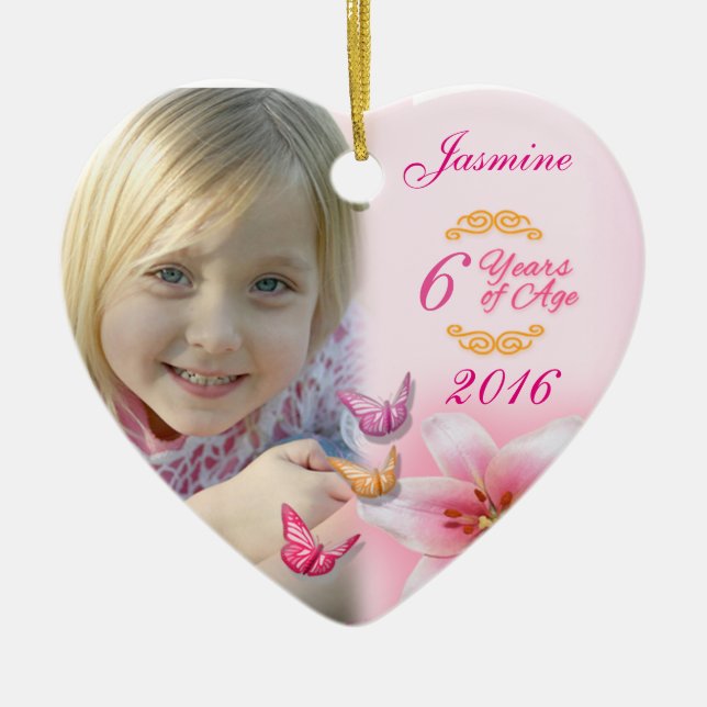 Girls Foto Keramik Herzmuschel Keramik Ornament (Vorne)