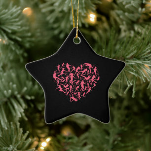 Girls Fußball Herz - Frauen Spieler Keramik Ornament