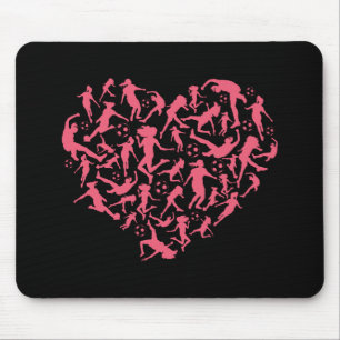 Girls Fußball Herz - Frauen Spieler Mousepad