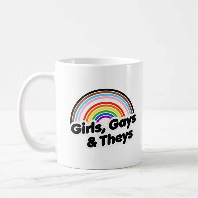 Girls Gays und Theys Kaffeetasse (Links)