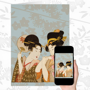 Girls geisha japonaises vintages en Kimonos