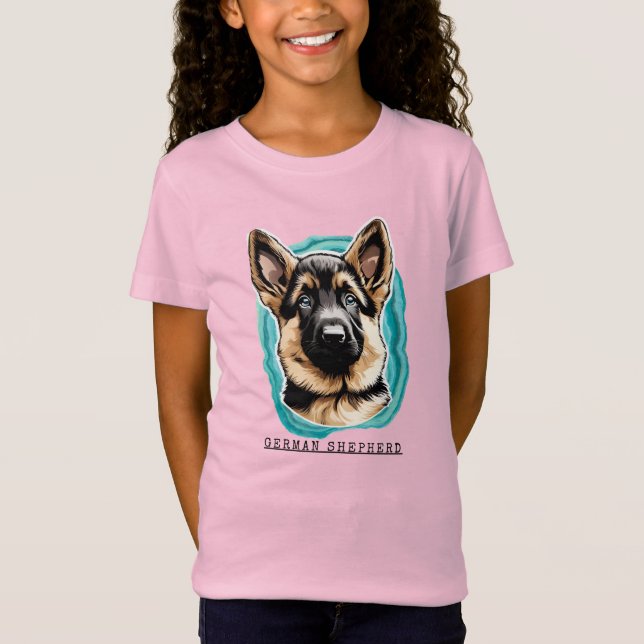 Girl's German Shepherd T - Shirt (Vorderseite)