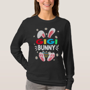 Girls Gigi Bunny Eggs Jagd Niedlich Ostern Da T-Shirt