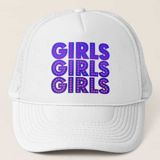 Girls Girls Grafik Truckerkappe (Vorderseite)