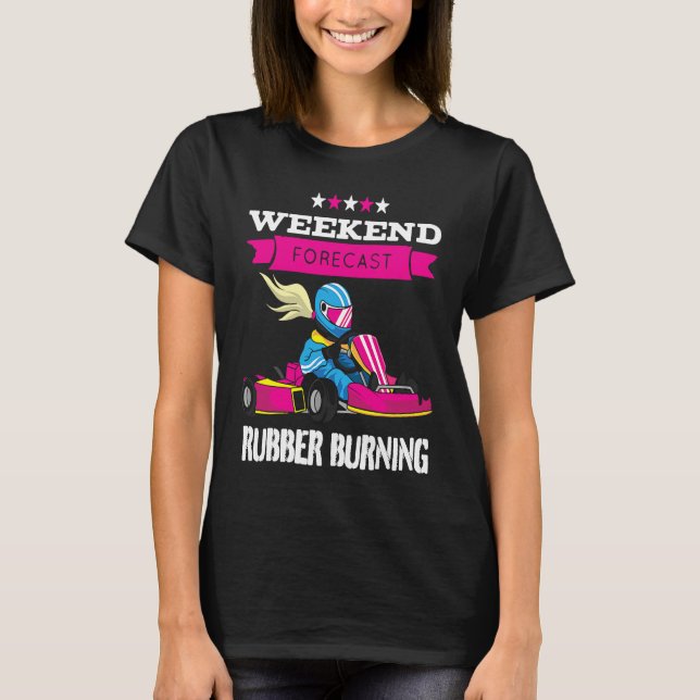 Girls   Go Kart Racing   Go Kart T-Shirt (Vorderseite)