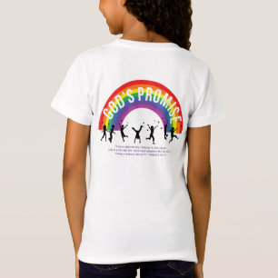 Girl's God Promise Rainbow Weißer T - Shirt mit L