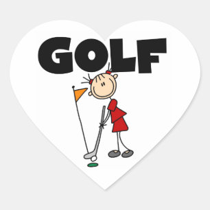 Girls GOLF Herz-Aufkleber