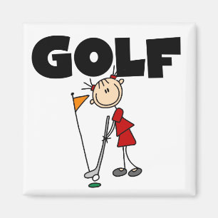 Girls GOLF T-Shirts und Geschenke Magnet