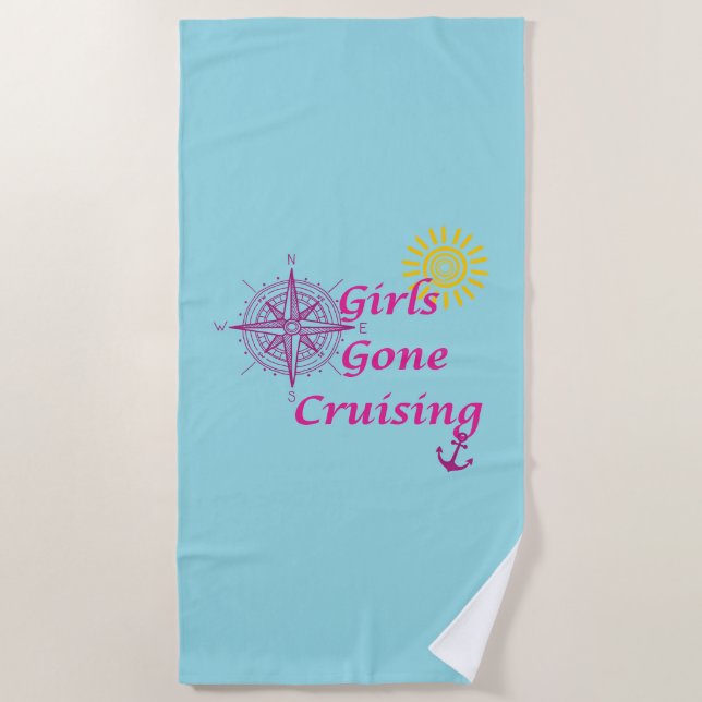 Girls Gone Cruise Strandtuch (Vorderseite)