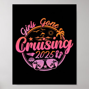 Girls Gone Cruising 2025 Kreuzfahrt Sommer Ma Poster