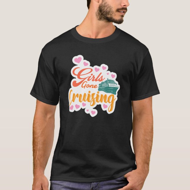 Girls Gone Cruising Funny Cruise Ship Vacation Des T-Shirt (Vorderseite)
