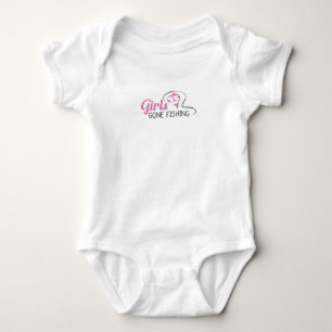 Girls Gone Fishing Funny Gift Baby Strampler