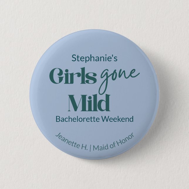 Girls Gone Mild Bachelorette Beach Spa Weekend Button (Vorderseite)