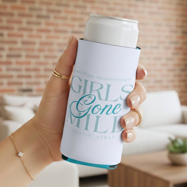 Girls Gone Mild Blue Bachelorette Selters Dosenkühler (Girls Gone Mild Blue Bachelorette Seltzer Can Cooler)