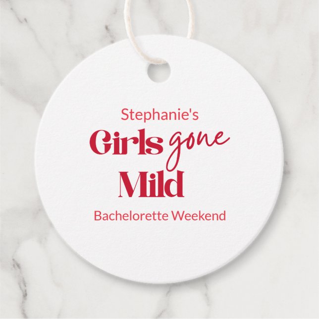Girls Gone Mild Chic Bachelorette Beach Weekend Geschenkanhänger (Vorderseite)