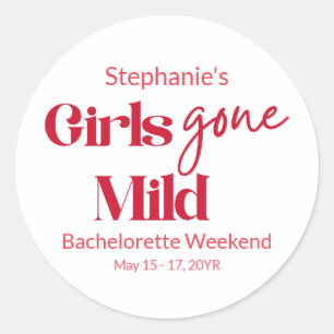 Girls Gone Mild Date Junggesellinnen-Abschied Stra Runder Aufkleber