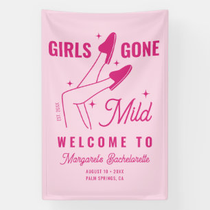 Girls Gone Mild Hand Drawn Bachelorette Willkommen Banner