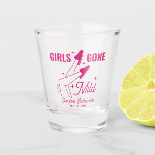 Girls Gone Mild Hot Pink Illustration Bachelorette Schnapsglas