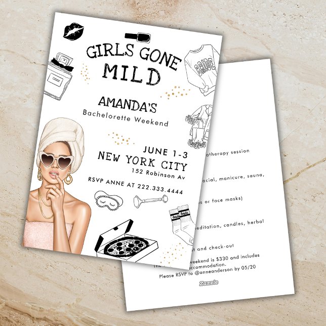 Girls Gone Mild Junggesellinnen-Abschiedswoche Spa Einladung (Von Creator hochgeladen)