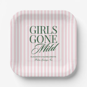 Girls Gone Mild Pajama Wellness-Center Bachelorett Pappteller