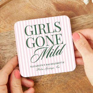 Girls Gone Mild Pajama Wellness-Center Bachelorett Rechteckiger Pappuntersetzer