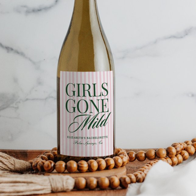 Girls Gone Mild Pajama Wellness-Center Bachelorett Weinetikett (Von Creator hochgeladen)