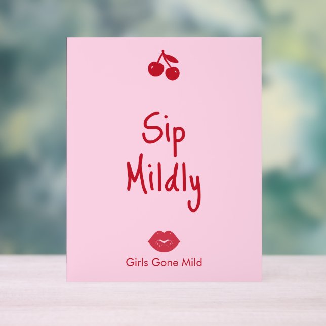 Girls Gone Mild Pink and Cherry Red Bachelorette   (Neutre)