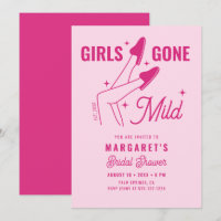 Girls Gone Mild Pink Trendy Brautparty