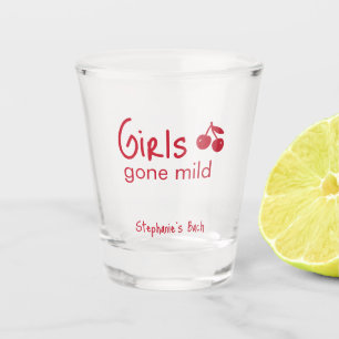 Girls Gone Mild Pink und Cherry Red Junggesellinne Schnapsglas