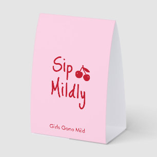 Girls Gone Mild Rosa und Kirschrote Hen Party Tischaufsteller