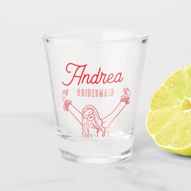 Girls Gone Mild Spa Pajama Bachelorette Party Schnapsglas (Vorderseite)