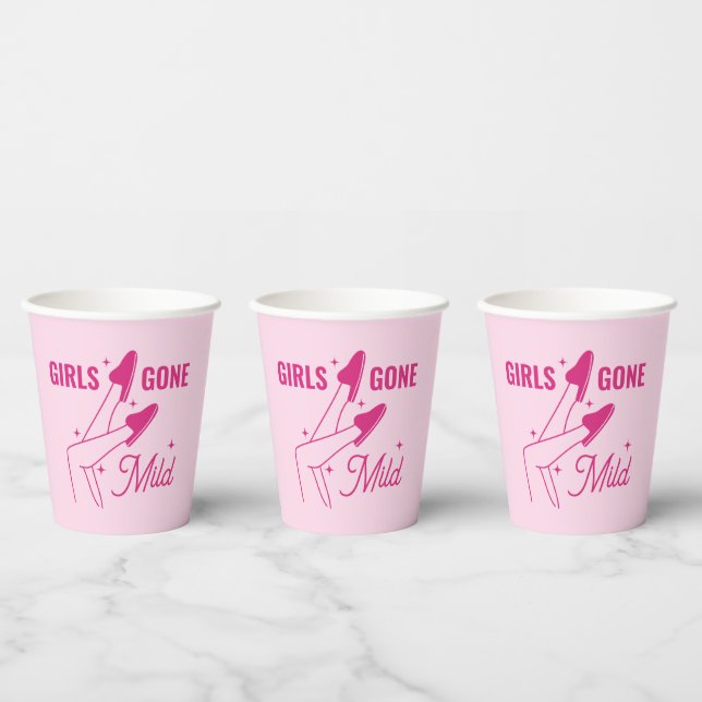 Girls Gone Milde Pink Sleepover Bachelorette Pappbecher (Multi)