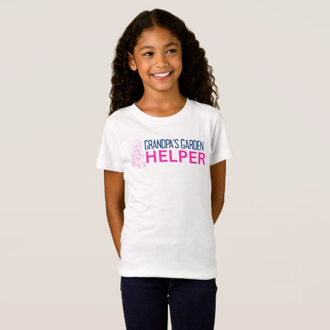 Girls Grandpa's Garden Helper T-Shirt (Vorne ganz)