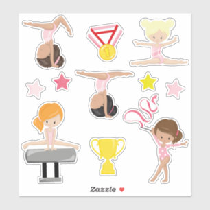 Girls Gymnastics Aufkleber
