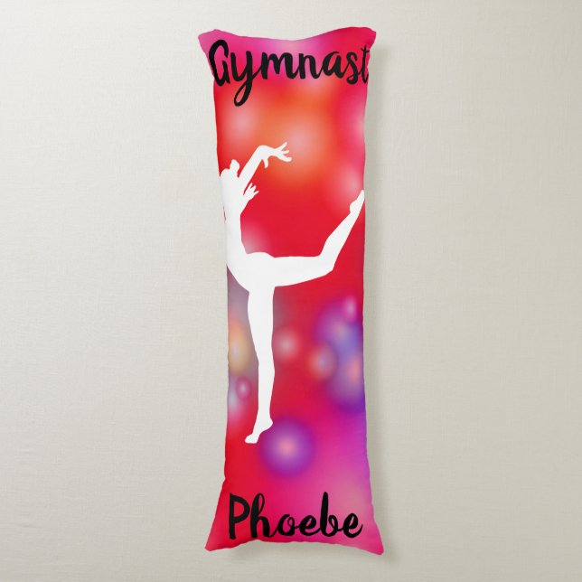Girls Gymnastics Blubble Fun Seitenschläferkissen (Vorderseite Vertikal)