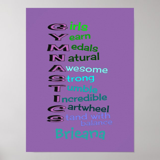 Girls Gymnastics (change name) Poster (Vorne)