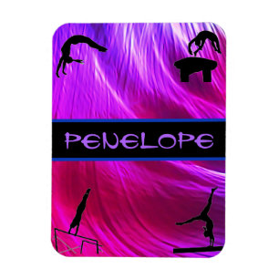 Girls Gymnastics Events Abstrakt Magnet