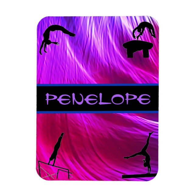 Girls Gymnastics Events Abstrakt Magnet (Vertikal)
