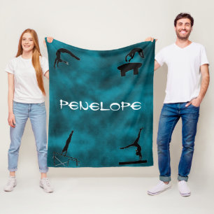 Girls Gymnastics Events Emerald Personalisiert Fleecedecke