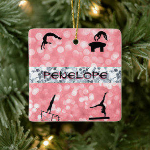 Girls Gymnastics Events Glitz und Glam Keramikornament