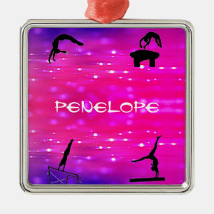 Girls Gymnastics Events   Ornament Aus Metall