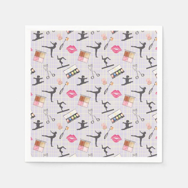 Girls Gymnastics - Girly Makeup Serviette (Vorderseite)