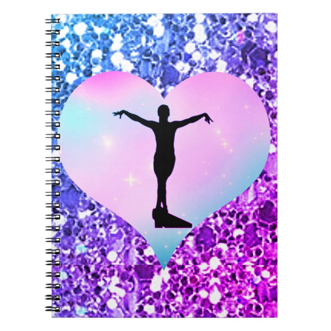Girls Gymnastics Glam Notizblock (Vorderseite)