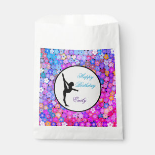 Girls Gymnastics Happy Birthday Favor Bags Geschenktütchen